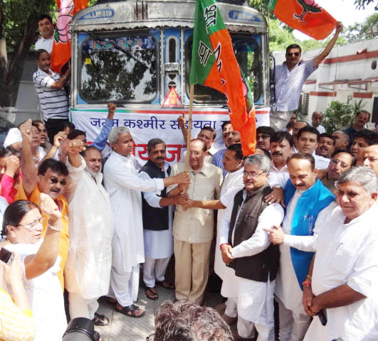 SELF RAISING OF RELIEF MATERIAL BY PARTY WORKERS