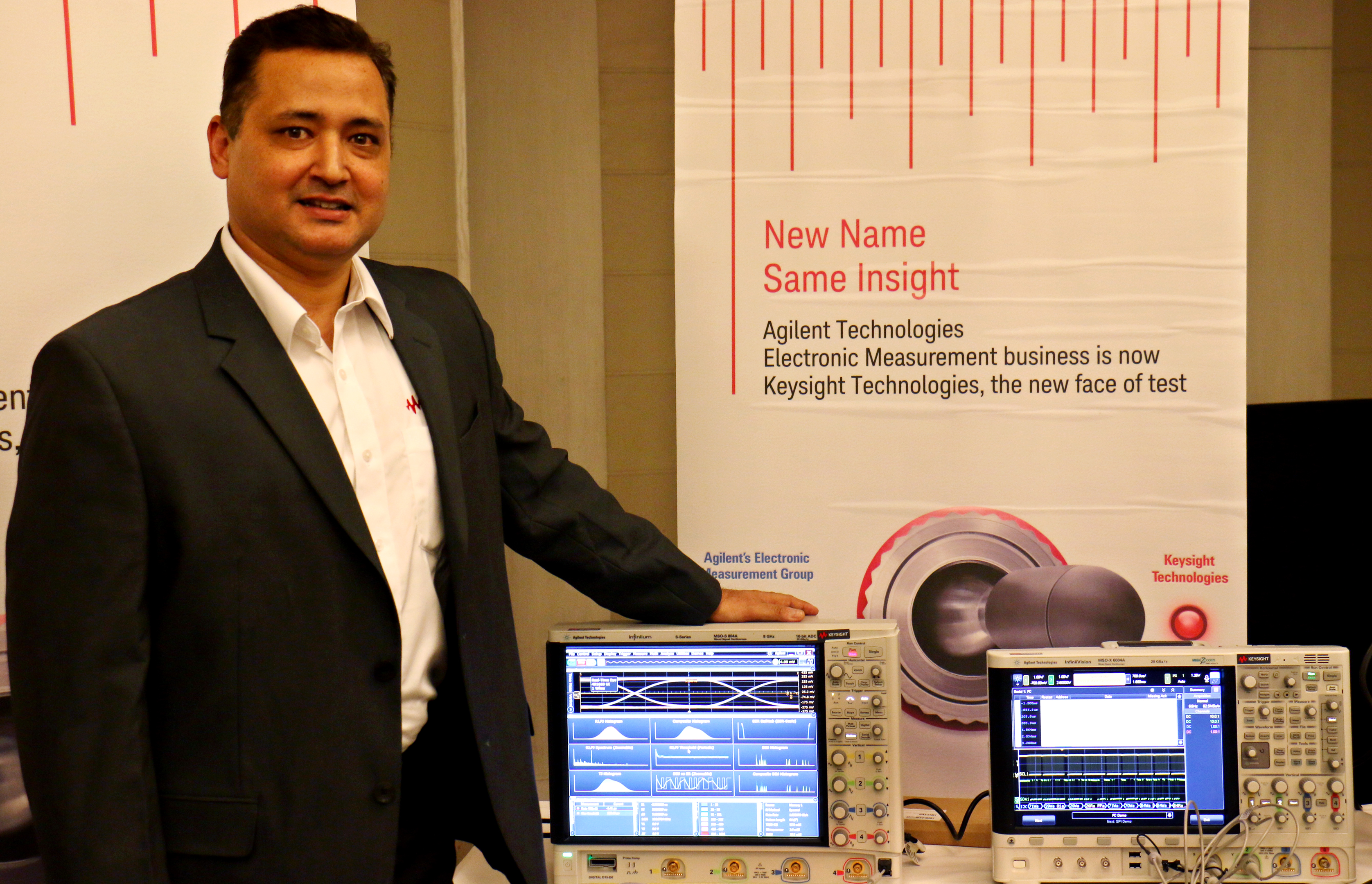 Sudhir Tangari,Country G M,Keysight Technologies India Unveilling new products .