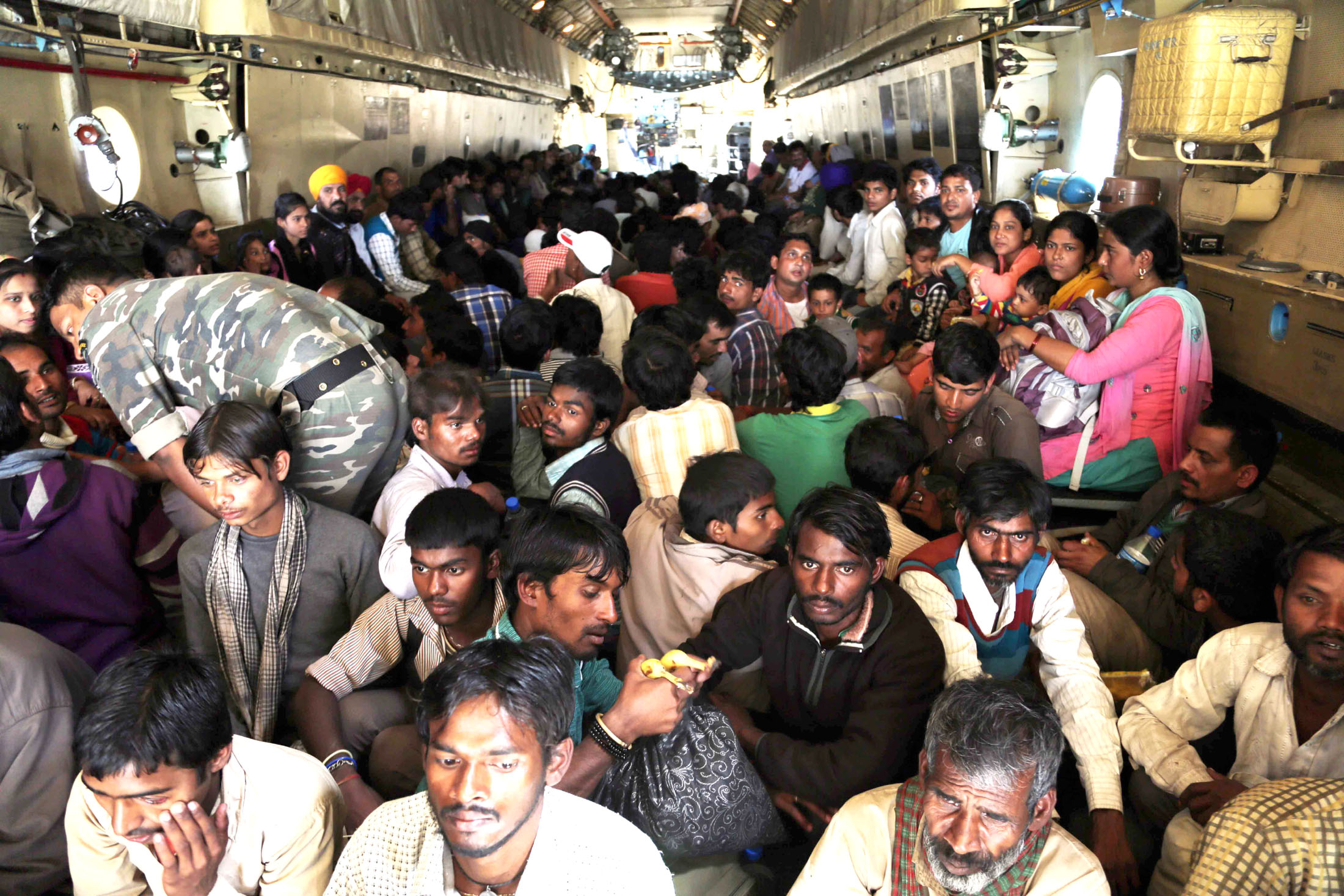 Stranded people from flood affected areas of Jammu & Kashmir are being evacuated to safer place by the armed forces,
