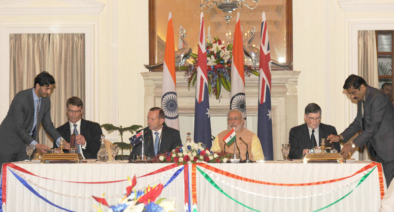 Australia and India signing an MoU on cooperation in Technical Vocational Education and Training