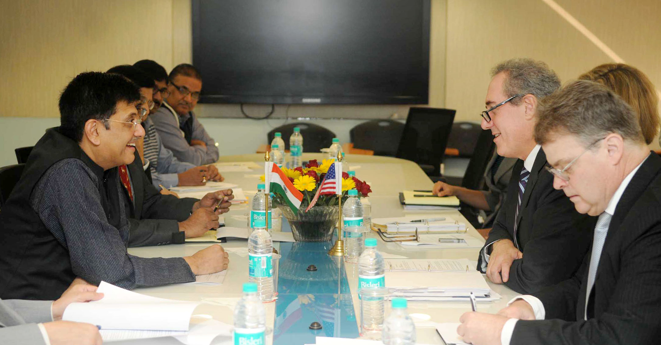 U.S. Trade Representative, Mr. Michael B. Froman calling on the   Piyush Goyal,