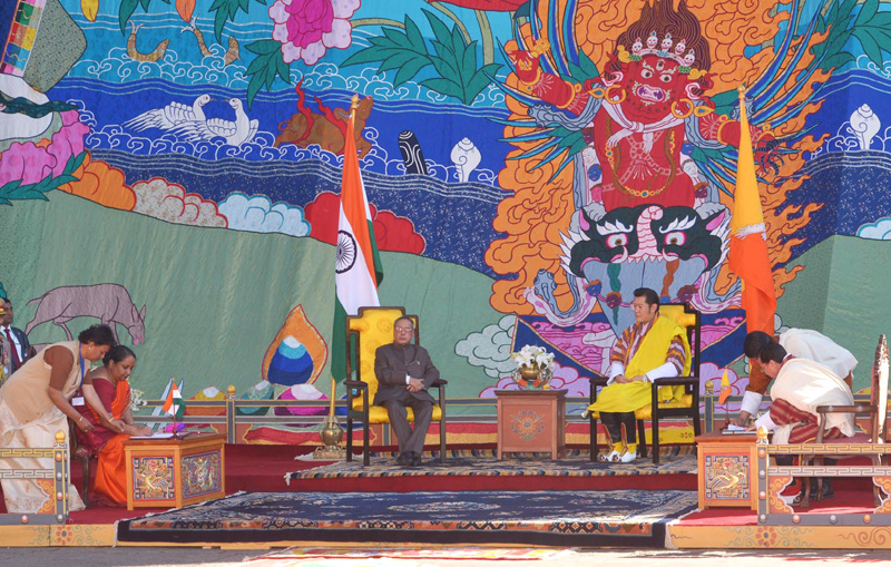 President, Pranab Mukherjee and the King of Bhutan,