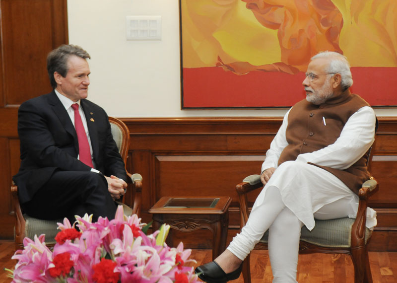 Chairman and CEO, Bank of America, Mr. Brian Moynihan meeting the PM Narendra Modi