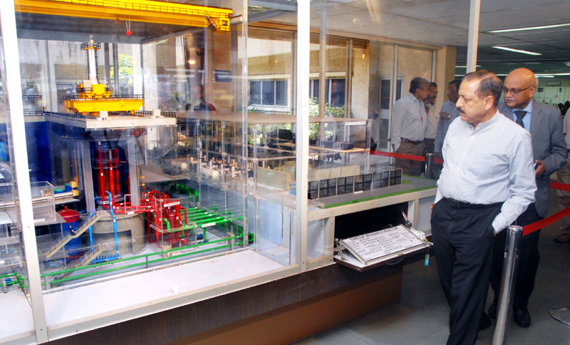 Dr. Jitendra Singh visiting the “Dhruva” reactor, at BARC,