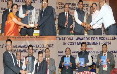The Minister of State for Information & Broadcasting, Col. Rajyavardhan Singh Rathore gave away the 12th National Awards for Excellence in Cost Management-2014, at a function organised by The Institute of Cost Accountants of India, in New Delhi on July 15, 2015.