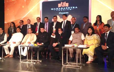 The Minister of State for Culture (Independent Charge), Tourism (Independent Charge) and Civil Aviation, Dr. Mahesh Sharma attending the Maharashtra International Tourism Mart, in Mumbai on September 28,2015.
The Chief Minister of Maharashtra, Shri Devendra Fadnavis and other dignitaries are also seen.