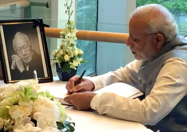 PM’s remarks in condolence book, at the funeral of  Mr. Lee Kuan Yew